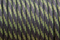 Neon sárga-sötét szürke csíkos textilkábel