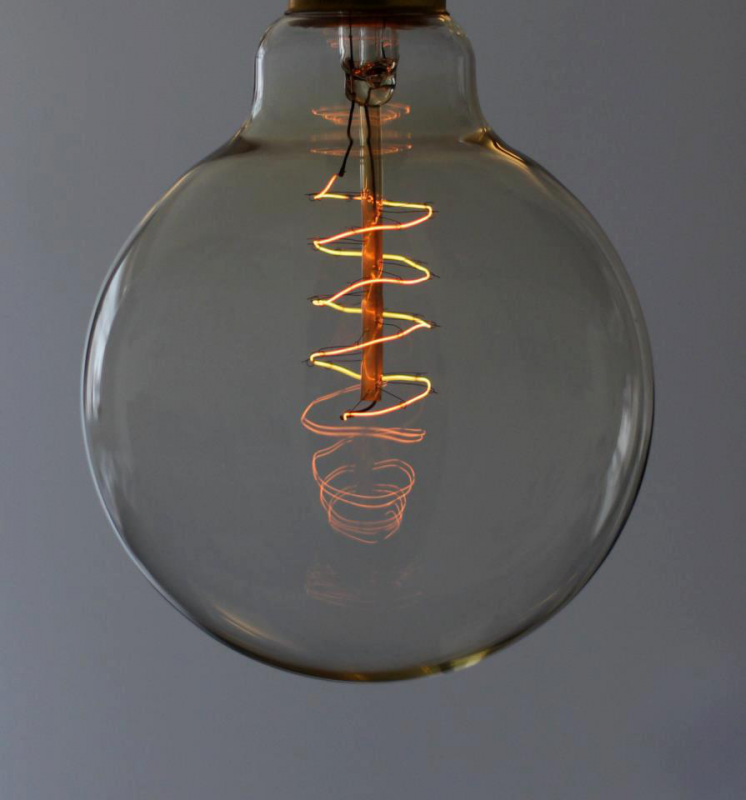 125 mm-es Edison stílusú spirál gömbizzó