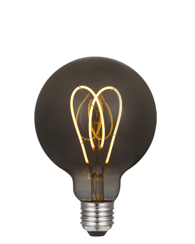 Led Edison - 95 mm-es gömb Smoky Grey