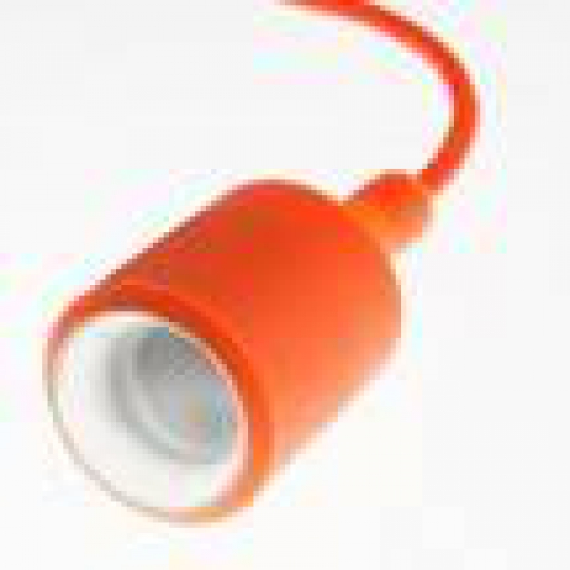 Szilikon E27-es lámpa foglalat - Narancssárga