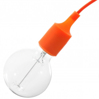 Szilikon E27-es lámpa foglalat - Narancssárga