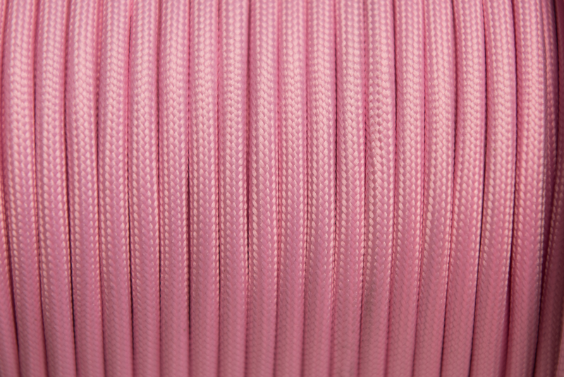 Pasztell rózsaszín textilkábel